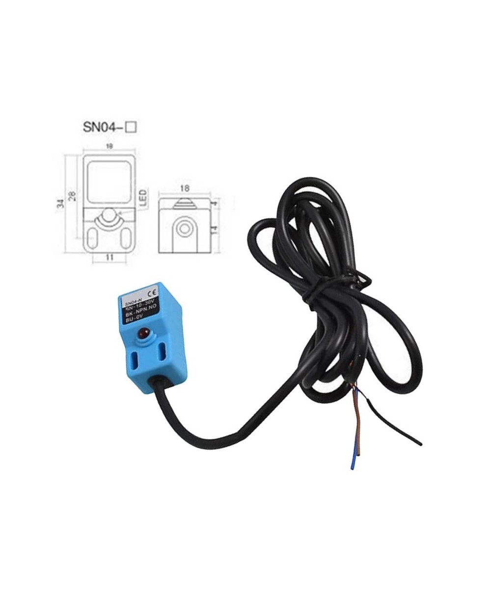 Sensor de proximidad inductivo 10-30V 500Hz 4mm SN04-N