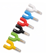 Separador de micrófono y audífono tipo U para celular