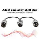 Separador de Audio XLR Hembra a XLR Macho Dual