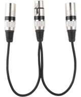 Separador de Audio XLR Hembra a XLR Macho Dual