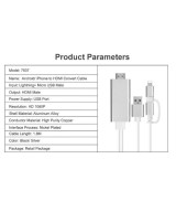 Adaptador Lightning / Micro USB a HDMI para Android / IOS