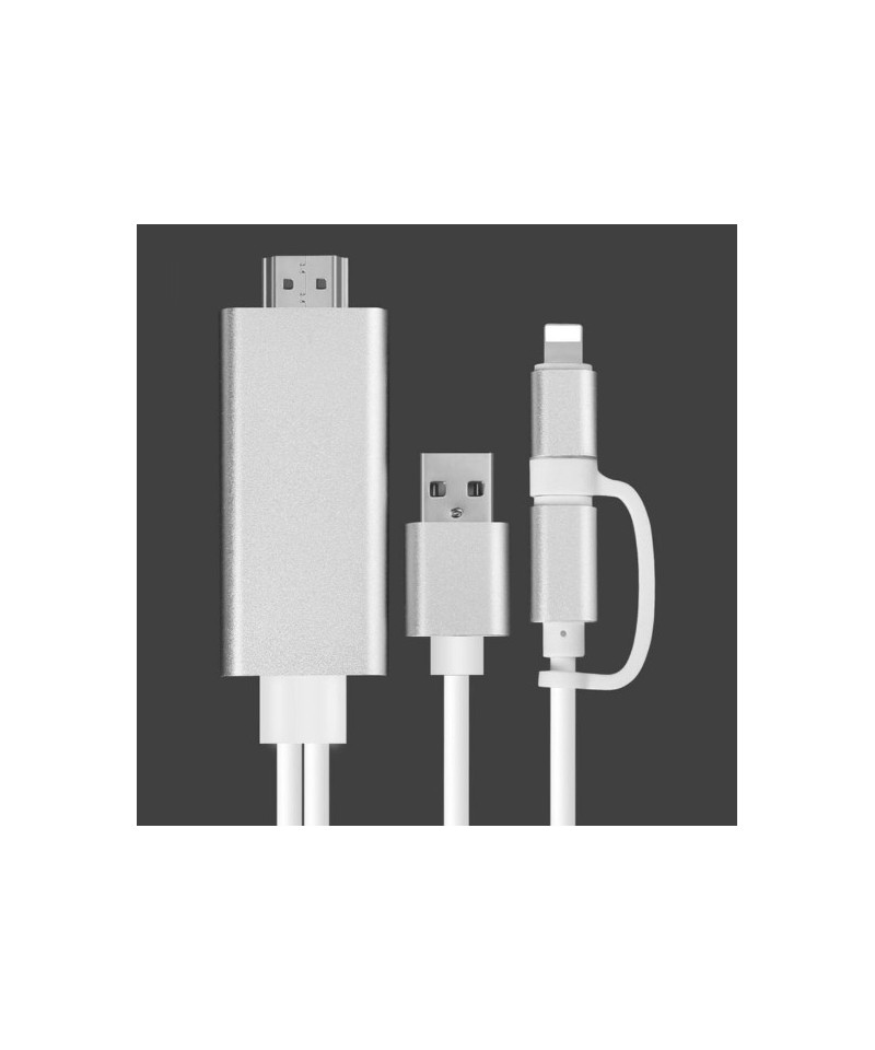 Adaptador Lightning / Micro USB a HDMI para Android / IOS
