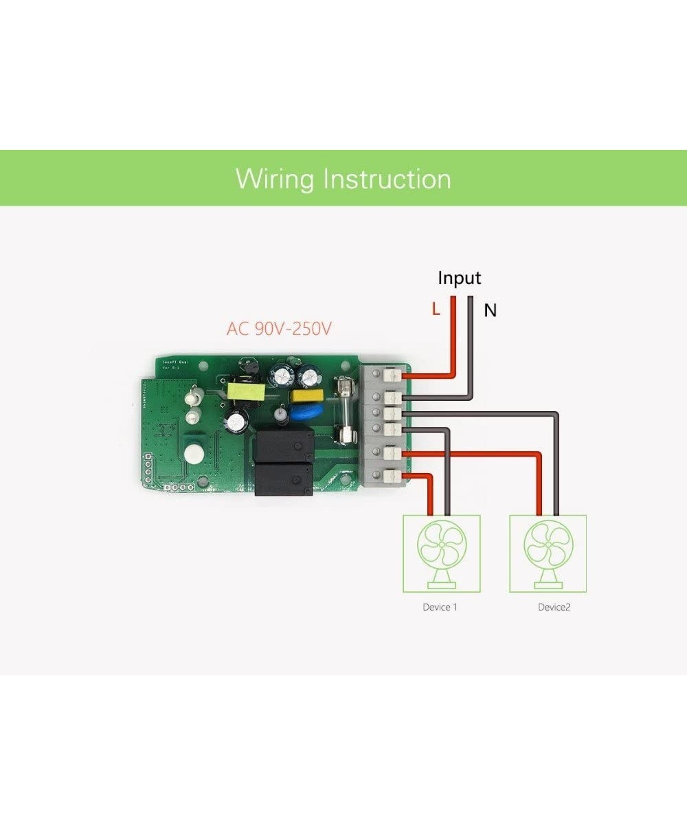 Interruptor doble canal Inteligente WIFI Sonoff