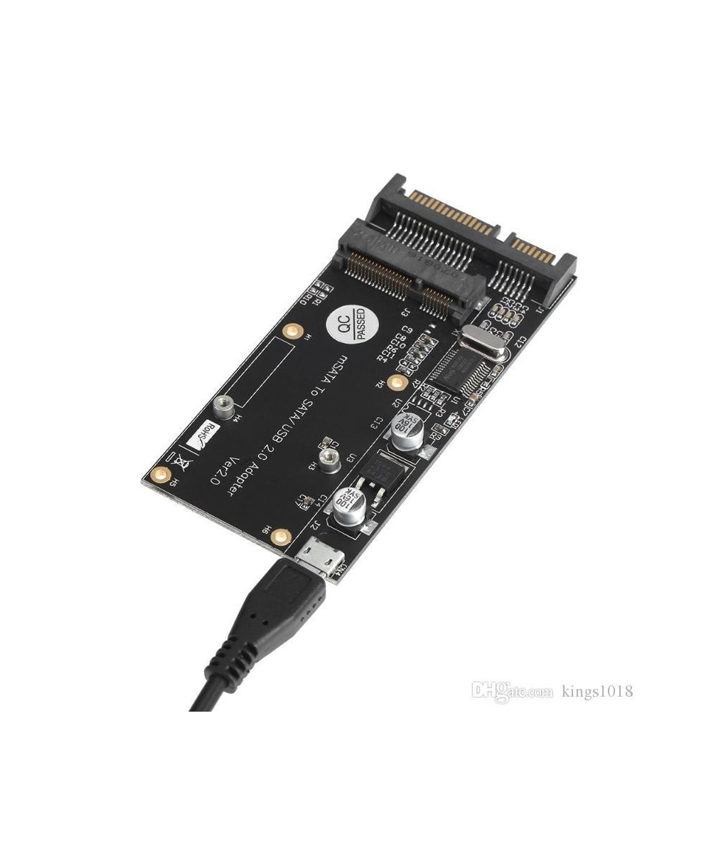 Adaptador de USB 2.0 mSATA SSD a SATA 2.5 para disco duro