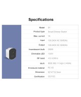 Interruptor Dimmer D1 con control 433mhz y base Inteligente Sonoff