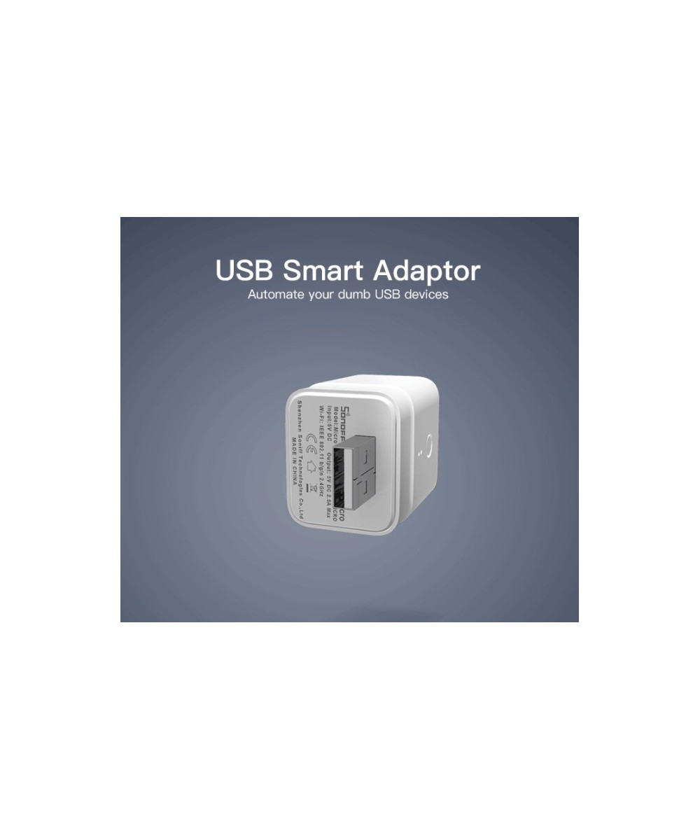 Adaptador USB 5V Micro Inteligente WIFI  Sonoff
