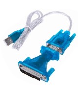 Cable convertidor de USB a RS232 DB9 con adaptador DB9 hembra a DB25 macho paralelo