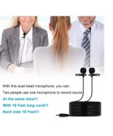 Mini micrófono doble lavalier para celular Green Audio GAM-16D