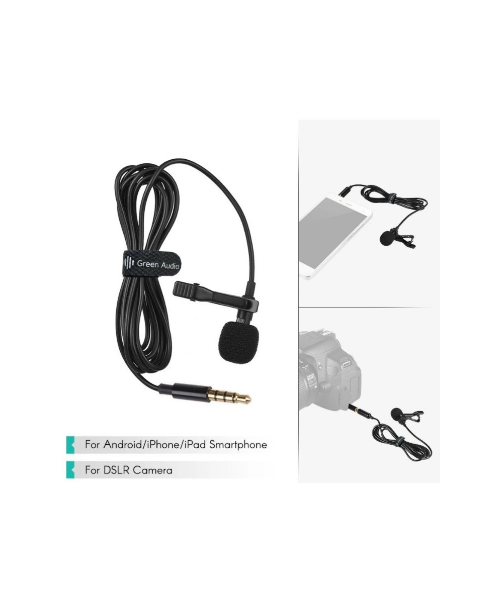 Mini micrófono Lavalier para celular con extensión de 2m Green Audio GAM-141L