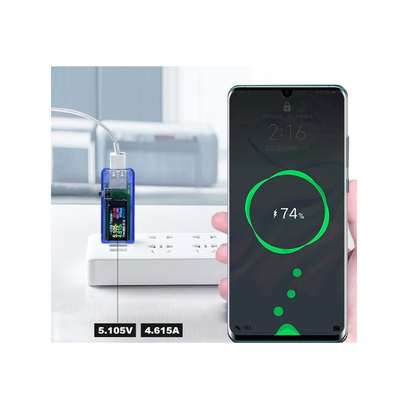Medidor de voltaje y corriente USB Atorch U96 Tipo SIN CABLES LAGARTIJAS