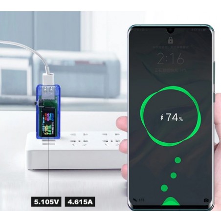 Medidor de voltaje y corriente USB Atorch U96 Tipo SIN CABLES LAGARTIJAS
