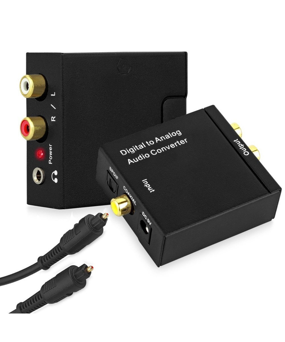 Convertidor de Audio Óptico Digital a Analógico RCA/3.5mm
