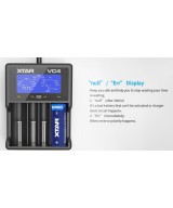 Cargador de baterías Xtar VC4 4 espacios