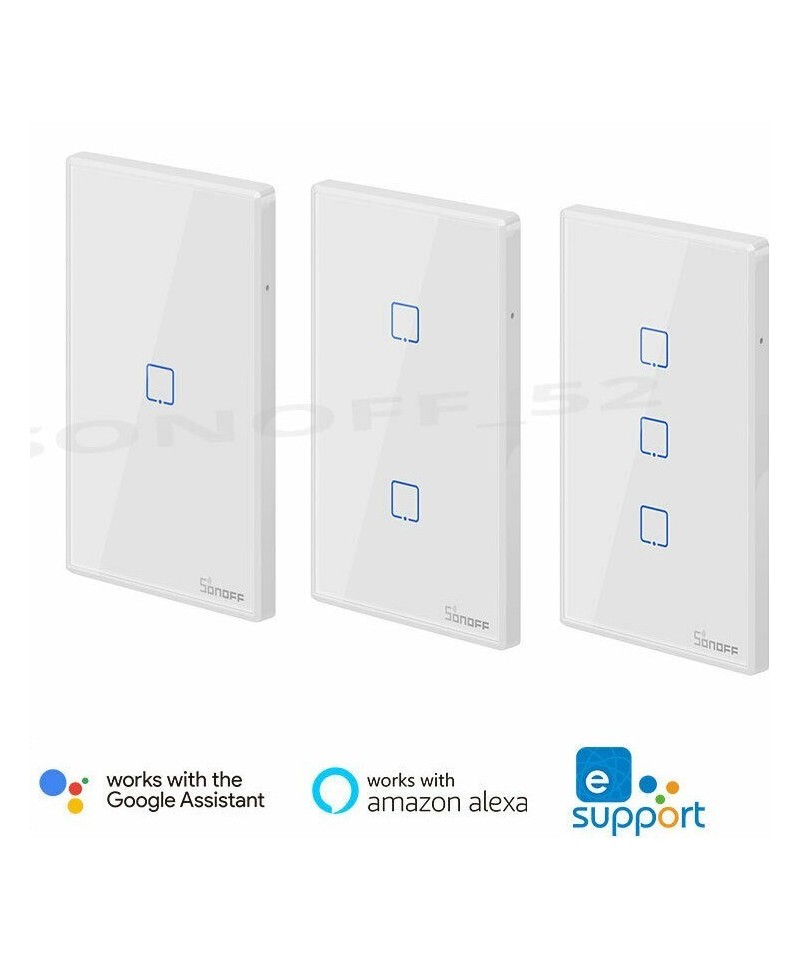 Interruptor Tactil de pared inteligente Wifi Sonoff T0US
