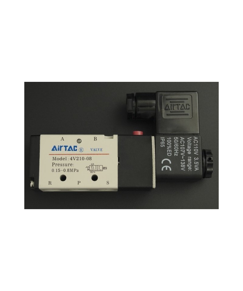 Válvula Neumatica Airtac  AC-110V / DC - 12V 4v210-08