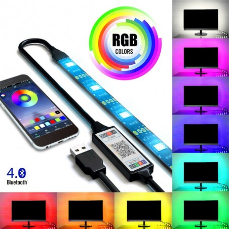 Luces LED RGB para TV USB Bluetooth 5M