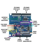 USB Host Shield 2.0 compatible con Google ADK para UNO/mega