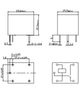 Mini Rele 5V/12V/24V 10A para PCB