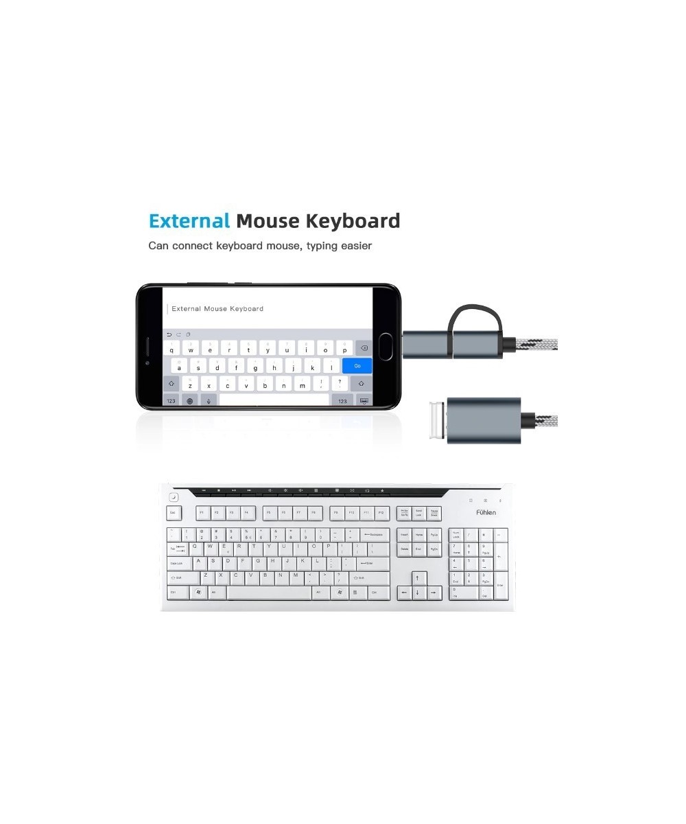 Cable OTG micro USB y USB-C