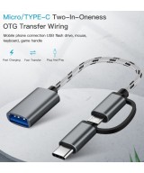 Cable OTG micro USB y USB-C