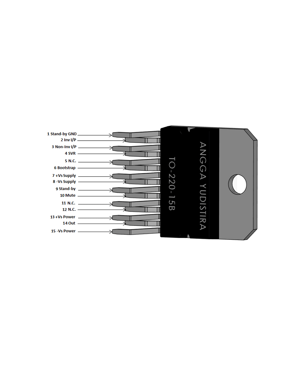 Amplificador de audio TDA7294HS AB 100V 100W (multiwatt)