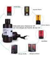 Resina de fotopolímero de curado UV ELEGOO 500g 405nm para impresoras 3D