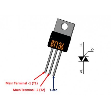 Triac BT136-600E 600V 27A (TO)