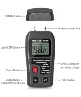 Medidor de humedad para madera