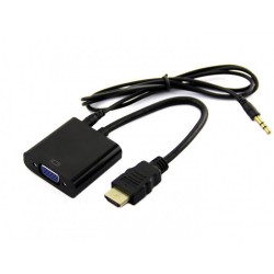 Convertidor de video de HDMI a VGA mas audio