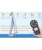 Medidor digital de velocidad del viento, temperatura y humedad Anemómetro HP-866A