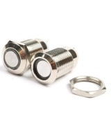 Interruptor Push Button con bloqueo 12mm con luz color verde / rojo