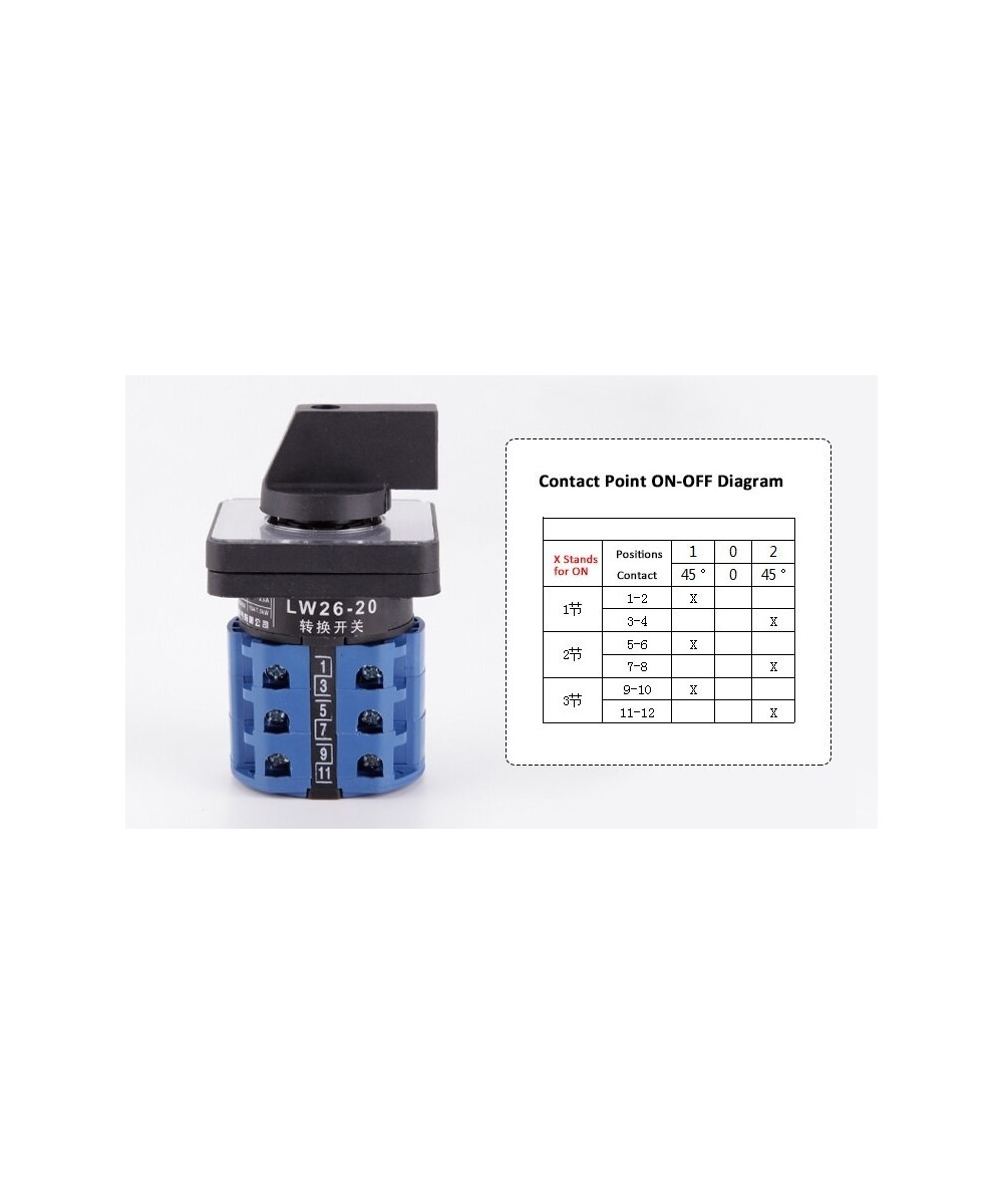 Interruptor Selector de 3 Posiciones LW26-20