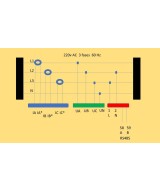 Monitor de Voltaje corriente y potencia trifasica DB194E-9D