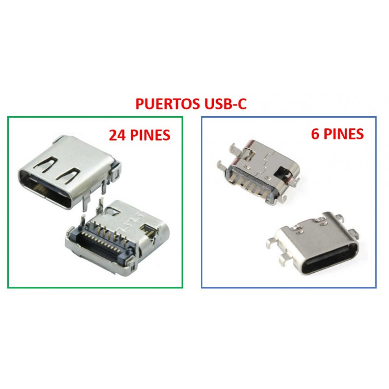 Puertos USB-c para PCB Tipo 24 PINES