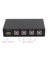 Switch USB de 4 puertos para impresoras