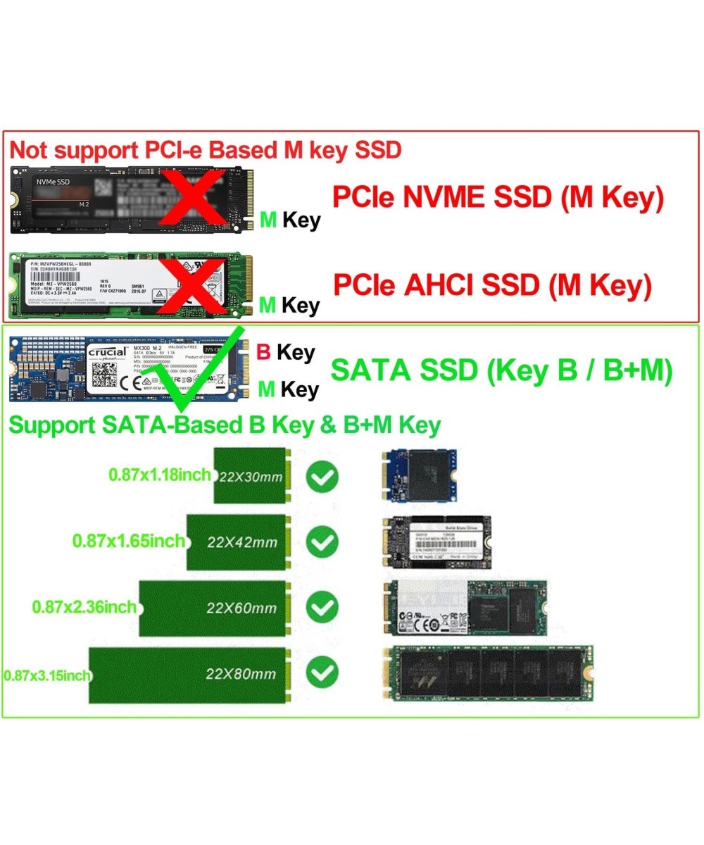 Adaptador SATA y tarjeta M2 a USB 2.0