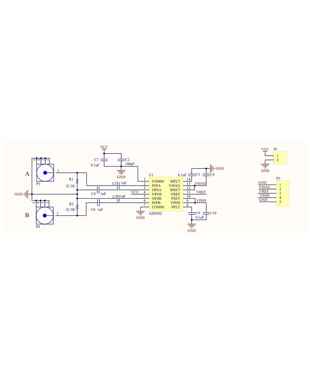 Módulo Detector de RF de Fase de Amplitud AD8302