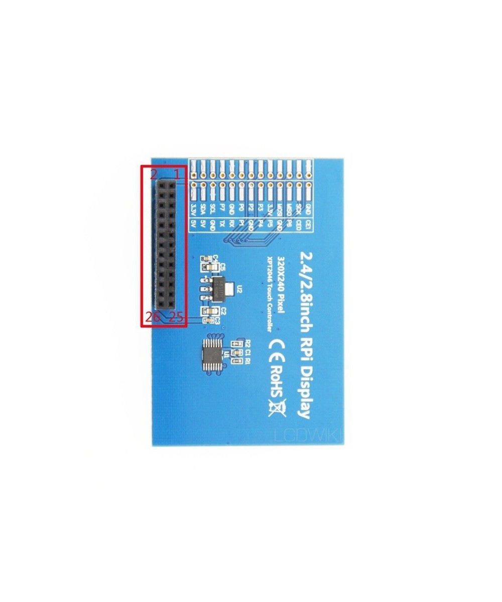 Pantalla Táctil para Raspberry Pi 2.4"