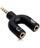 Separador de micrófono y audífono tipo U para celular