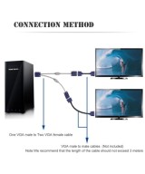 Separador de Video VGA de 1 a Entrada a 2 Salidas