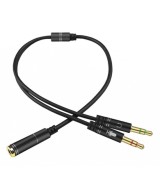 Separador de Audio 3.5mm 2 Machos 1 Hembra
