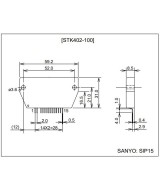Amplificador de Audio 2 Canales 60W + 60W STK402-100S