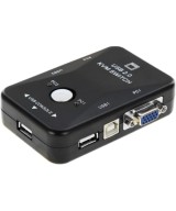 Conmutador de Teclado, Video y Mouse de 2 Puertos KVM Switch USB2.0