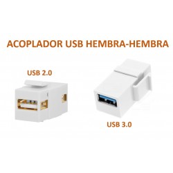 Acoplador USB Hembra-Hembra