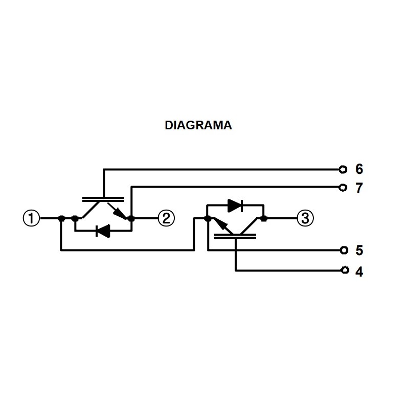 Modulo Transistor IGBT de Alta Potencia 600V 300A DM2G300SH6NE