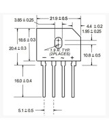 Puente Rectificador GBU2510 25A 1000V (2U)