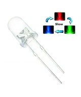 Diodo LED RGB 5mm 2 pines Transición Lenta o Rapida (10U)