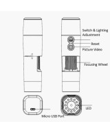 Microscopio Digital Inalambrico WIFI USB 5MP 600X