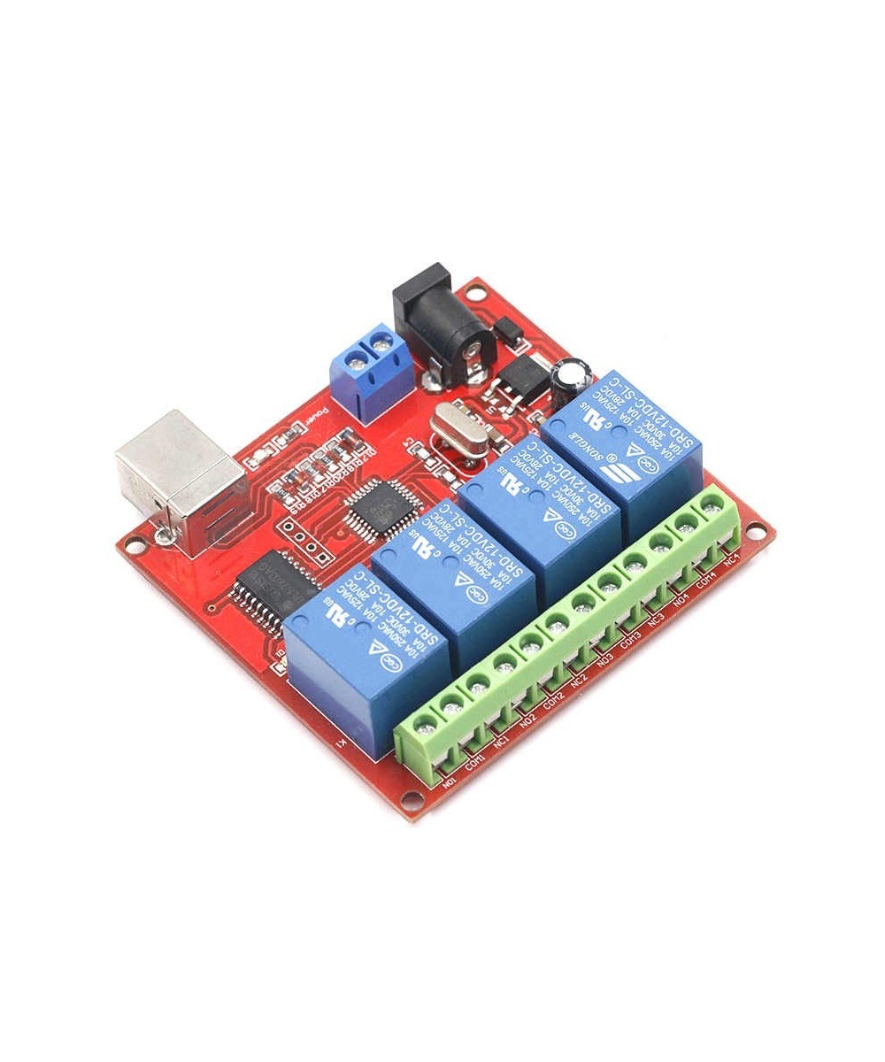 Modulo Rele USB 24V 10A 4 Canales