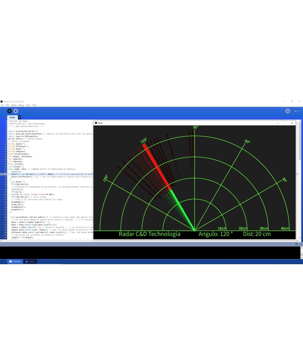 Proyecto Educativo Radar Ultrasonico con Monitor OLED 0.96" (DIY)